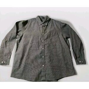 Eddie Bauer Mens Shirt Wrinkle Resistant Plaid Green Button Pocket Long 2XL